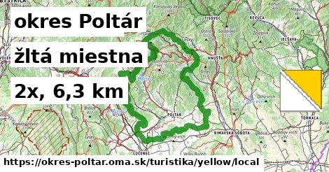 okres Poltár Turistické trasy žltá miestna