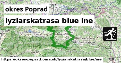 okres Poprad Lyžiarske trasy modrá iná
