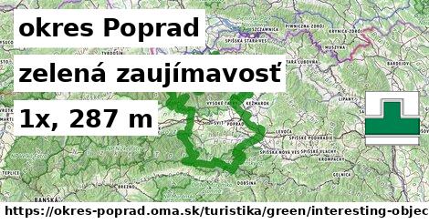 okres Poprad Turistické trasy zelená zaujímavosť