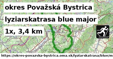 okres Považská Bystrica Lyžiarske trasy modrá hlavná