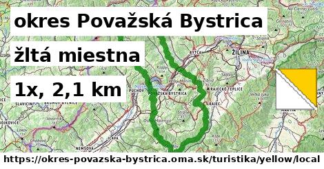 okres Považská Bystrica Turistické trasy žltá miestna