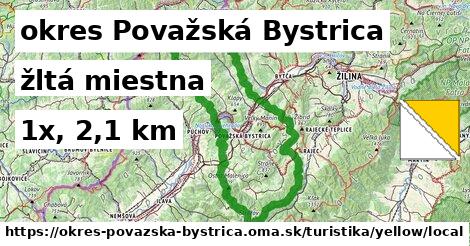 okres Považská Bystrica Turistické trasy žltá miestna