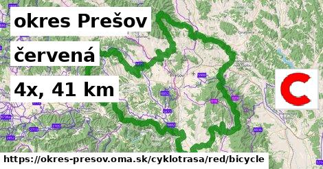 okres Prešov Cyklotrasy červená bicycle