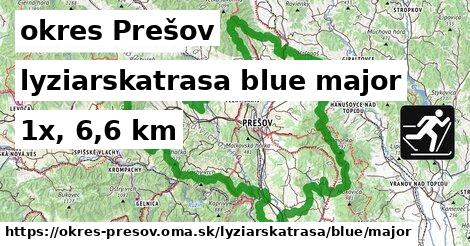 okres Prešov Lyžiarske trasy modrá hlavná