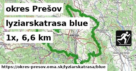 okres Prešov Lyžiarske trasy modrá 