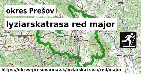 okres Prešov Lyžiarske trasy červená hlavná