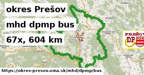 okres Prešov Doprava dpmp bus