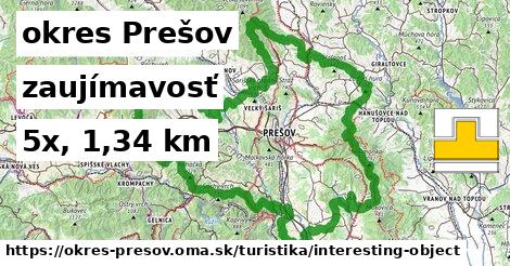 okres Prešov Turistické trasy zaujímavosť 