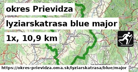 okres Prievidza Lyžiarske trasy modrá hlavná