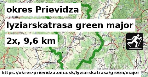 okres Prievidza Lyžiarske trasy zelená hlavná