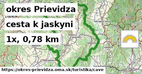 okres Prievidza Turistické trasy cesta k jaskyni 