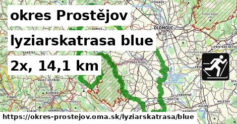 okres Prostějov Lyžiarske trasy modrá 