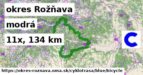 okres Rožňava Cyklotrasy modrá bicycle