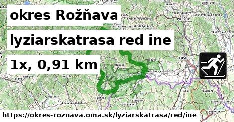 okres Rožňava Lyžiarske trasy červená iná