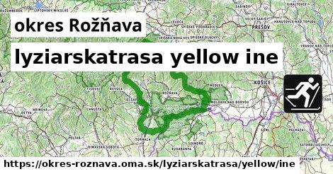 okres Rožňava Lyžiarske trasy žltá iná