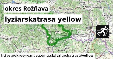 okres Rožňava Lyžiarske trasy žltá 