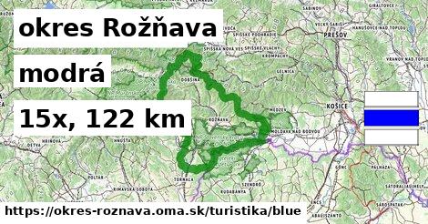 okres Rožňava Turistické trasy modrá 