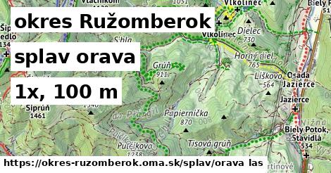 okres Ružomberok Splav orava 