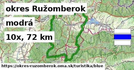 okres Ružomberok Turistické trasy modrá 