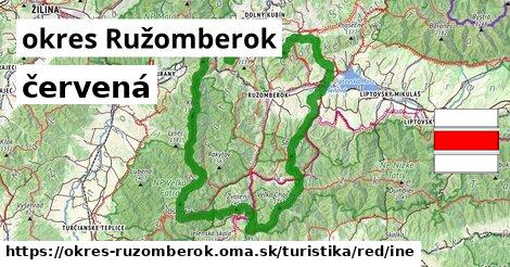 okres Ružomberok Turistické trasy červená iná