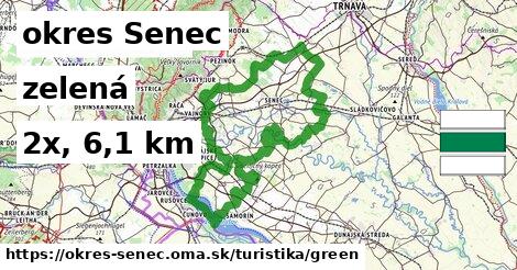 okres Senec Turistické trasy zelená 