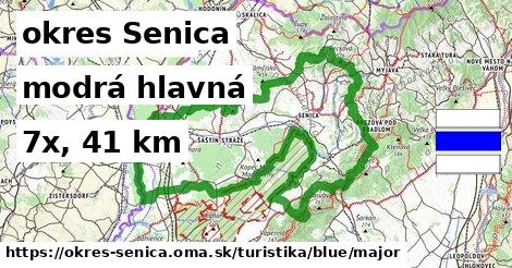 okres Senica Turistické trasy modrá hlavná