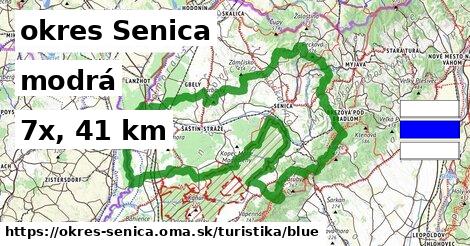 okres Senica Turistické trasy modrá 