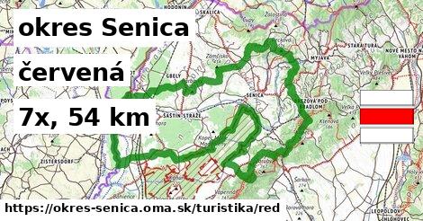 okres Senica Turistické trasy červená 