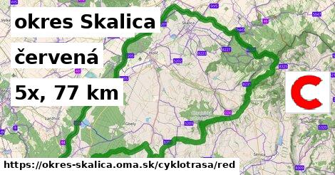 okres Skalica Cyklotrasy červená 