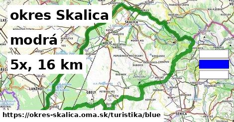 okres Skalica Turistické trasy modrá 