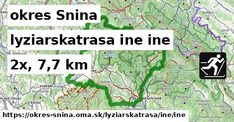 okres Snina Lyžiarske trasy iná iná