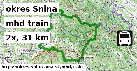 okres Snina Doprava train 