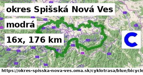 okres Spišská Nová Ves Cyklotrasy modrá bicycle
