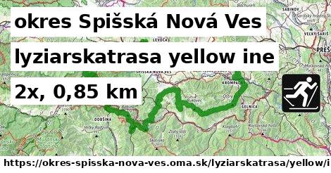 okres Spišská Nová Ves Lyžiarske trasy žltá iná