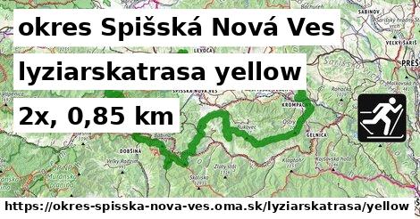 okres Spišská Nová Ves Lyžiarske trasy žltá 