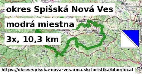 okres Spišská Nová Ves Turistické trasy modrá miestna