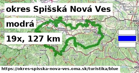 okres Spišská Nová Ves Turistické trasy modrá 