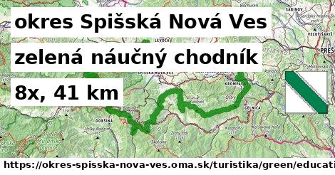 okres Spišská Nová Ves Turistické trasy zelená náučný chodník