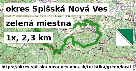 okres Spišská Nová Ves Turistické trasy zelená miestna