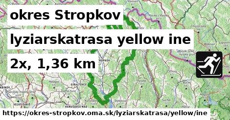 okres Stropkov Lyžiarske trasy žltá iná