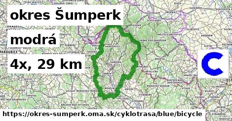 okres Šumperk Cyklotrasy modrá bicycle