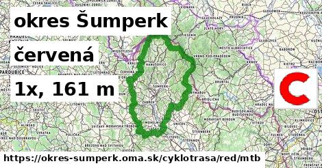 okres Šumperk Cyklotrasy červená mtb