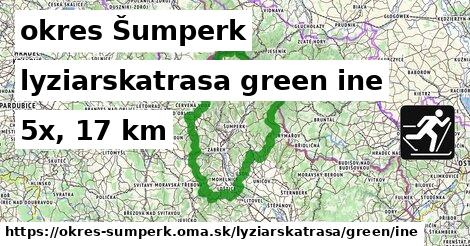 okres Šumperk Lyžiarske trasy zelená iná