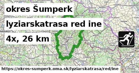 okres Šumperk Lyžiarske trasy červená iná