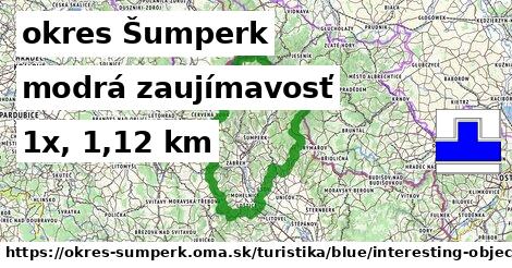 okres Šumperk Turistické trasy modrá zaujímavosť