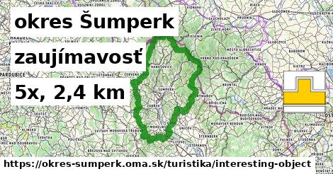 okres Šumperk Turistické trasy zaujímavosť 