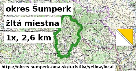 okres Šumperk Turistické trasy žltá miestna