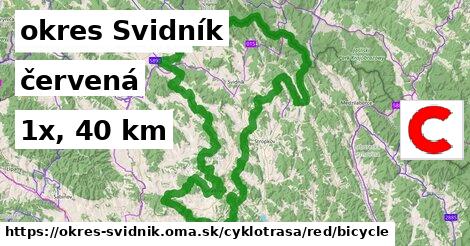 okres Svidník Cyklotrasy červená bicycle