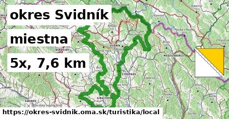 okres Svidník Turistické trasy miestna 