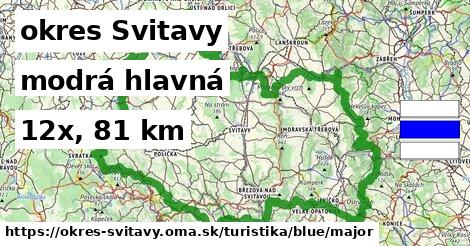 okres Svitavy Turistické trasy modrá hlavná